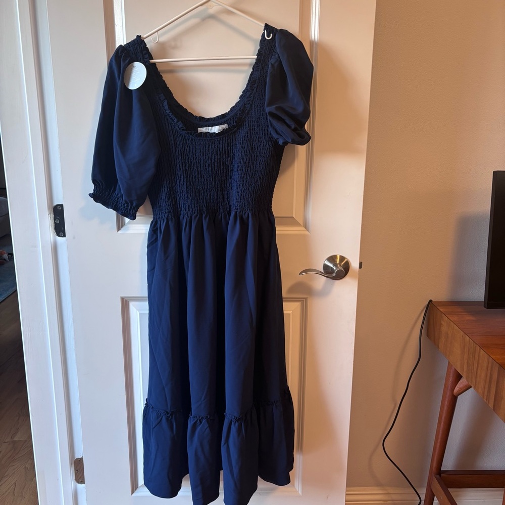 Hill House Navy Midi Dress